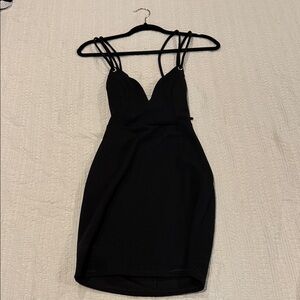 Black strappy going out dress